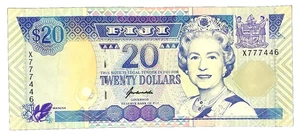 1996 FIJI - 20 DOLLARS - P# 99 - XF - MB2 - Picture 1 of 3