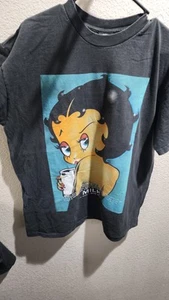 Vintage Betty Boop 1995 Milk Black Single Stitch T Shirt in Mens Sz XL reprint - Picture 1 of 12