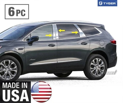 Fits 2018-2020 Buick Enclave 6PC Stainless Accent Pillar Post Trim Cover Overlay Foto 1 de 4