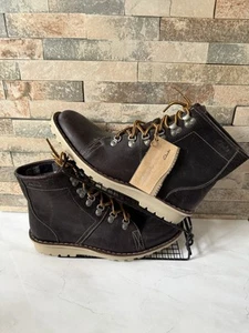 Clarks Manly Alpine Chestnut Leather Lace-Up Booties Size UK 9.5 - Picture 1 of 5
