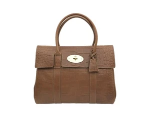 Mulberry Bayswater Heritage Tote Bag In Mock Croc Oak New - Picture 1 of 5