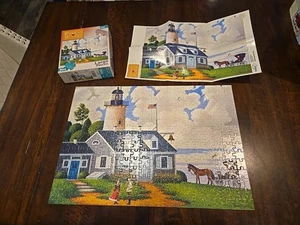 Charles Wysocki Lighthouse Keeper's Daughter Large 300 Puzzle Buffalo Complete - Picture 1 of 12