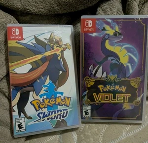 Pokemon Espada + Pokemon Violeta - Nintendo Switch (2 Juegos Clásicos) Nuevo - Imagen 1 de 7