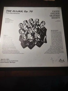 The Elijah, Op. 70 Calvin College Oratorio Society Album - Imagen 1 de 7