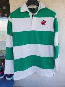 H&M Sesame Street Elmo Rugby Striped 2021 Polo t-shirt M - Picture 1 of 9