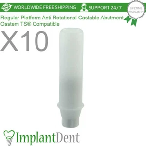 10x Dental Regular Platform Anti Rotational Castable Prosthetic Compatible Tool - Picture 1 of 3