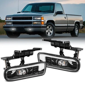 For Chevy 1999-2002 Silverado Pair Bumper LED Driving Fog Lights w/ Halo DRL H11 - Bild 1 von 11