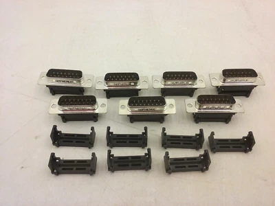 AMPHENOL G17K15101001 D-SUB CONNECTOR 15 POS PLUG (LOT OF 7)  NNB - Image 1 of 2
