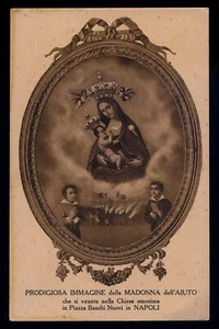 antica cartolina RELIGIOSA-MADONNA DELL'AIUTO-NAPOLI - Foto 1 di 2