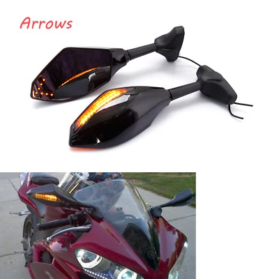 СВЕТОДИОДНЫЕ ПОВОРОТНИКИ ЗЕРКАЛА ЗАДНЕГО ВИДА ДЛЯ МОТОЦИКЛА Kawasaki Ninja ZX10R ZX1000C - Изображение 1 из 4