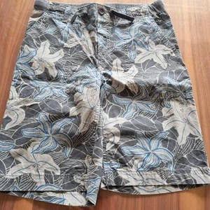 LandsEnd kurze Hose mit Blumendruck blau/grau Gr. 152 - Bild 1 von 3