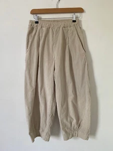 Mama B Trousers Size 6-10 Beige Balloon Barrel Cord Pockets Bianco Elastic XS - Picture 1 of 9