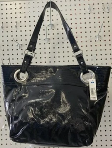New Women's Vinyl Handbags with Inside Pockets / Totes Books Shoulder Bags - Picture 1 of 4
