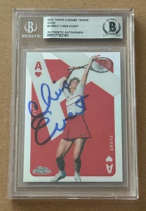CHRIS EVERT SIGNED 2024 TOPPS CHROME ACES BECKETT BAS TENNIS - Picture 1 of 2