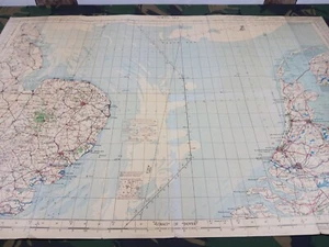WW2 RAF "WAR" edition map entitled "NORTH SEA" (KEY EAST ANGLIAN AIR BASES) - Picture 1 of 11