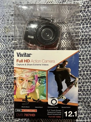 Vivitar Full HD Action Camera w/ Remote, Waterproof Case & 2 Mounts DVR 787 New - Image 1 of 3
