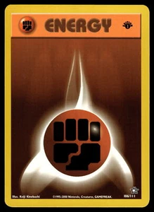 First Edition Fighting Energy #106/111 Neo Genesis Pokemon fast neuwertig oder besser - Bild 1 von 2
