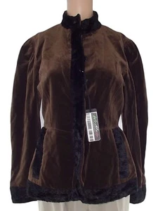 Kenzo jungle Giacca Da Donna Marrone Velluto Taglia 40 S Small Sportiva Slim - Picture 1 of 15