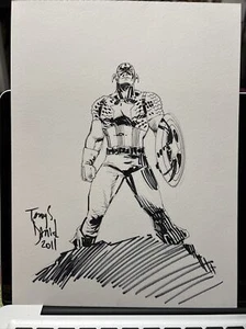 Signed Original Tony Daniel Captain America 7x11 - Picture 1 of 1