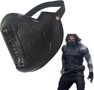 Captain America Winter Soldier Mask Bucky Latex Cosplay Prop Costume Halloween - Picture 1 of 5