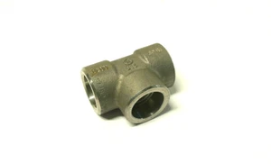 3/4" 3000 (3M) Socket Weld (SW) Tee Forged 304 Stainless Steel Pipe SS030522304 - Picture 1 of 3