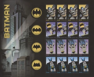 2014 US Scott #4928-4935, Batman Sheet of 20 Forever Stamps MNH - Picture 1 of 1
