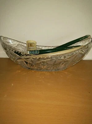 12-дюймовый винтажный стеклянный хрустальный центральный элемент с ванильными атласными свечами — идеально подходит для W - Изображение 1 из 3