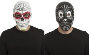 Day of the Dead Masks Sugar Skull Bones Skeleton Halloween Accessory Fancy Dress - Picture 1 of 3