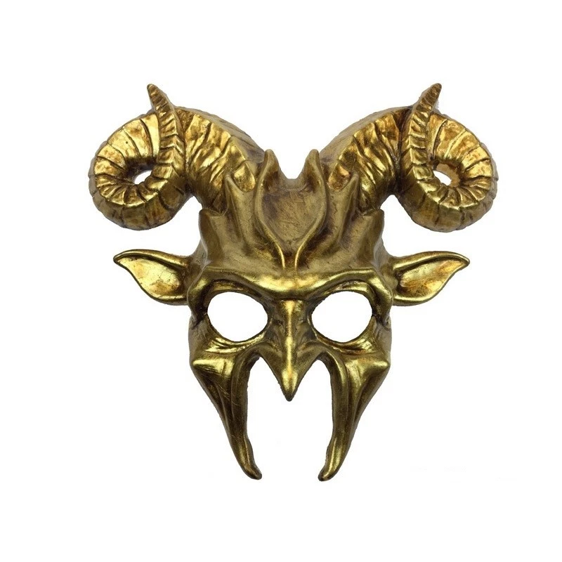 CABRA CARNERO ARIES OVEJA KRAMPUS STEAMPUNK DISFRAZ MÁSCARA CUERNOS DEMONIO DIABLO GÁRGOLA Foto 1 de 1
