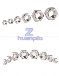 M3 M4 M5 M6 M8 Stainless Steel M2-M30 GB Full Hex Nuts Bolts Nuts - Picture 1 of 1