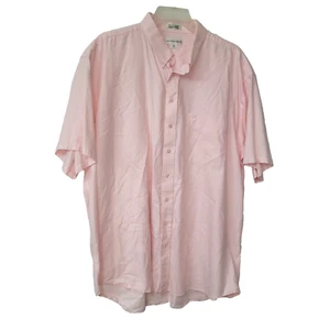 Cutter & Buck Shirt Mens 2XT Pink Short Sleeve Button-Down Pocket Cotton Office - Picture 1 of 11