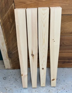 Piernas de mesa de comedor de madera cónica (pino rústico) - Imagen 1 de 1