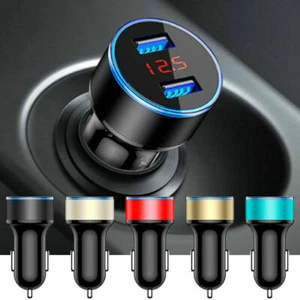 12V Dual 4.8A USB Car Charger 2 Port Adapter LED Cigarette Socket Fast Charging - Picture 1 of 3