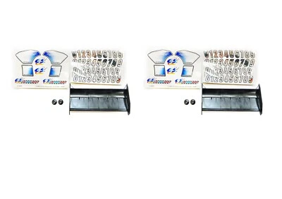 Ala de nailon de alta carga aerodinámica para buggy/truggy 1/8 NEGRO X 2 piezas Foto 1 de 3