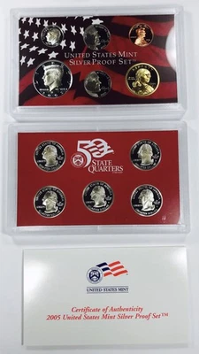 2005 S UNITED STATES MINT SILVER PROOF SET! BEYOND FABULOUS EXAMPLES!  NR #G1707 - Image 1 of 4