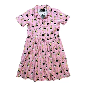 Disney Cakeworthy Dress Beauty and the Beast Lumiere Fifi Pink Women's Large NWT - Picture 1 of 12