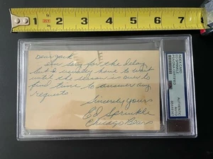Auténtica postal firmada por Ed Sprinkle Salón de la Fama del Fútbol Osos PSA/DNA - Imagen 1 de 6