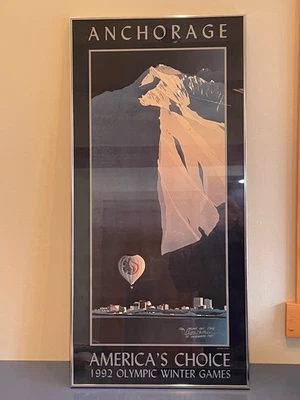 Póster Byron Birdsall Anchorage AK Juegos Olímpicos de Invierno 1992 elección de las Américas  Foto 1 de 4