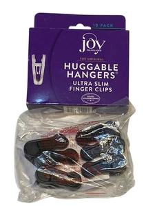 Joy Mangano Huggable Hangers 6 Fingerclips und 10 ultraleichte Slim Clips - Bild 1 von 10