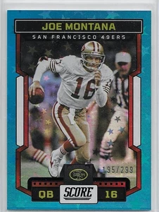 2023 Score Blue Stars Joe Montana #178 Salón de la fama 49ers/299 - Imagen 1 de 2
