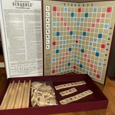 Vintage 1976 Scrabble Classic Board Game Selchow & Righter Complete 100 Tiles - Image 1 of 4