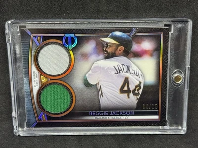 2020 Topps Triple Threads - Reggie Jackson  Dual Patch /25  Oakland Athletics - Image 1 of 2