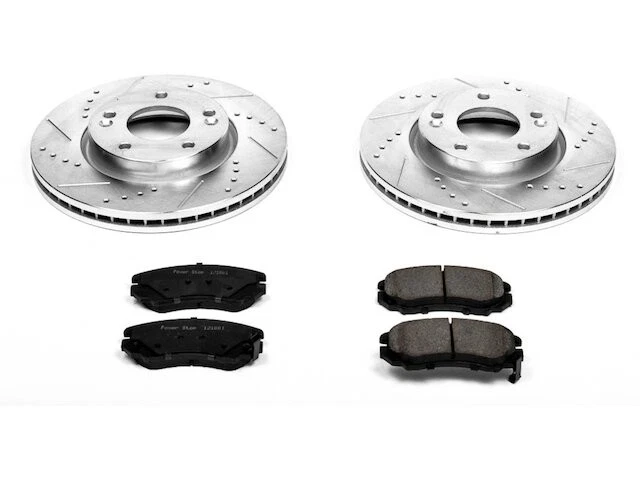 Kit de pastillas de freno delanteras y rotor para Hyundai Tucson 2005-2009 2006 2007 PS671MR Foto 1 de 1
