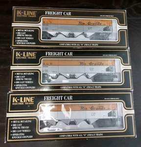 K-Line Parts K-623-1491A die cast Hopper 3 Car set Denver & Rio Grande 0 Gauge - Picture 1 of 7