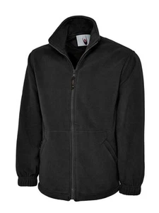 Uneek - Jaket Fleece Uniseks Zip Penuh Klasik - Yoke Bulan Sabit - Hitam - Saiz - Picture 1 of 1