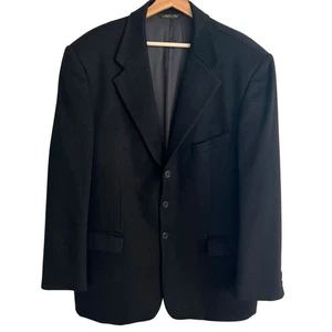 Cappotto sportivo blazer Louis Dell Olio uomo nero cashmere taglia 42 Corpcore Old Money - Foto 1 di 9