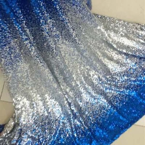 Lace Fabric Ombre Sequins Embroidery Bridal Mesh Fabrics DIY Party Dress By Yard - Picture 1 of 6