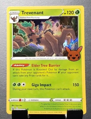 2023 Pokemon 17/196 TREVENANT Holo Rare Stamped Trick or Trade pack fresh✨🎃NM/M - Image 1 of 2