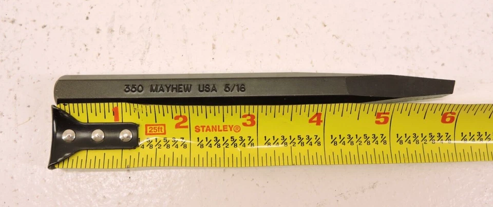 MAYHEW #350, 5/16" Diamond Point Chisel 6" OAL - Image 1 of 1