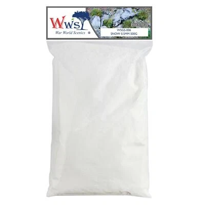 WWS 0.5mm Snow Scatter | CHOOSE SIZE | Model Scenery Material - Image 1 of 4